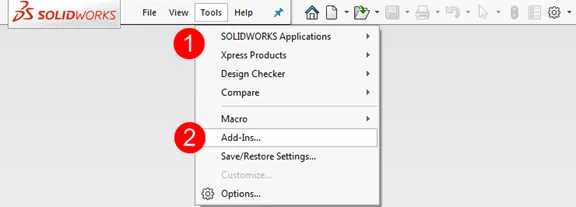 SOLIDWORKS Add-Ins Manager